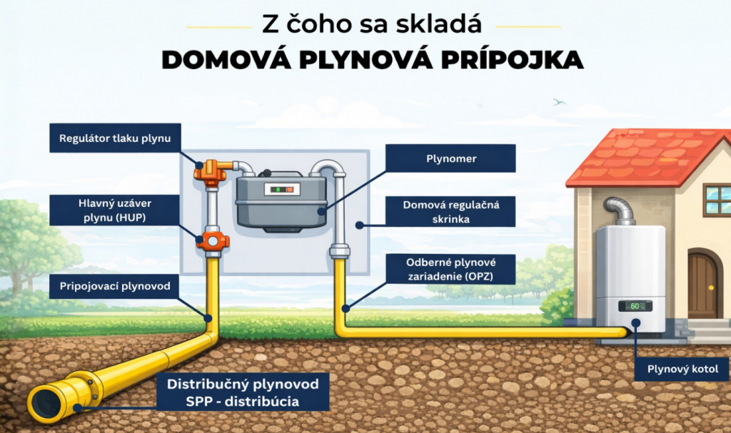 Schéma plynových zariadení.